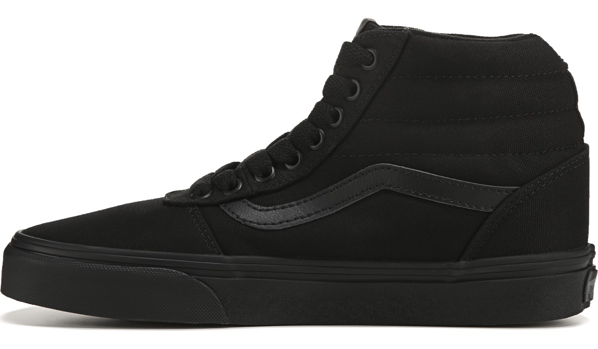 all black vans high tops