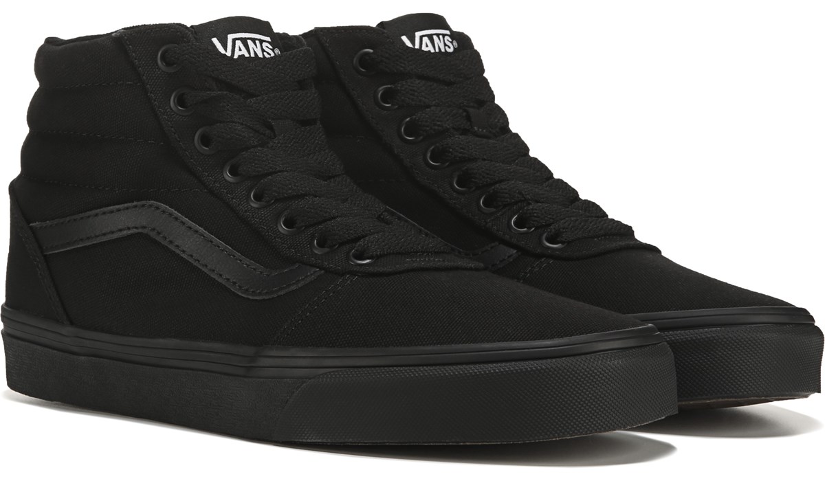 vans shoes black on black