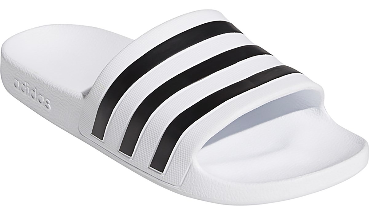 Adidas Women S Adilette Aqua Slide Sandal White Sandals Famous Footwear