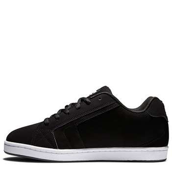 DC Shoes Pure Youth Casual Leather Matt Trainers In Grey Red Size UK 3-6,5 