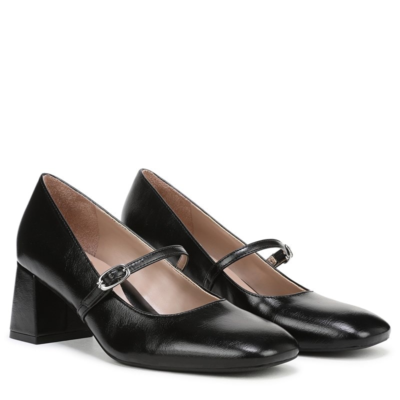 Naturalizer Women's Dancing Mary Jane Shoes (Black Faux Leather) - Size 5.0 M