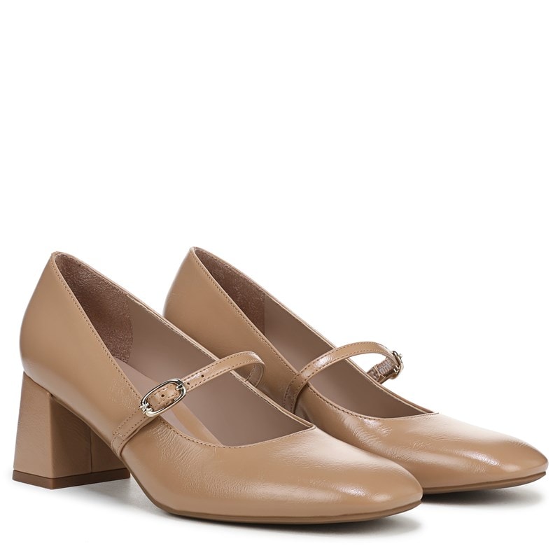 Naturalizer Women's Dancing Mary Jane Shoes (Taupe Faux Leather) - Size 6.0 W