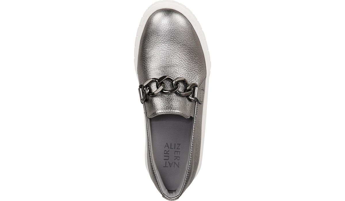 (取寄) ナチュラライザー レディース ダフネ Naturalizer women Daphne Pewter Leather Naturalizer Women's Daphne Slip On Sneaker | Famous Footwear