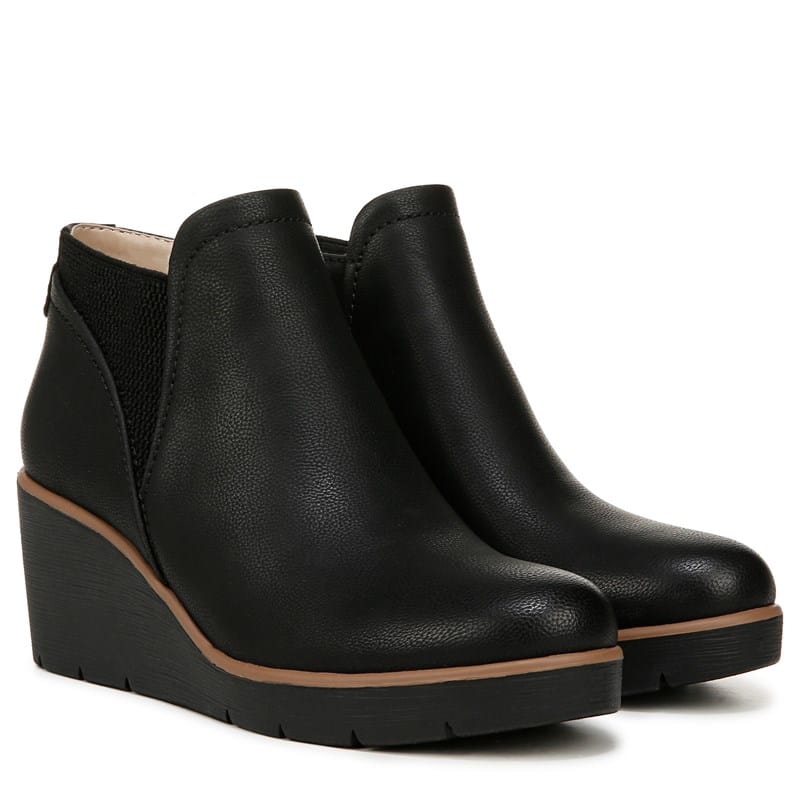 Soul Naturalizer Women's Affirm Weather Resistant Ankle Booties Boots (Black Faux Leather) - Size 6.5 M