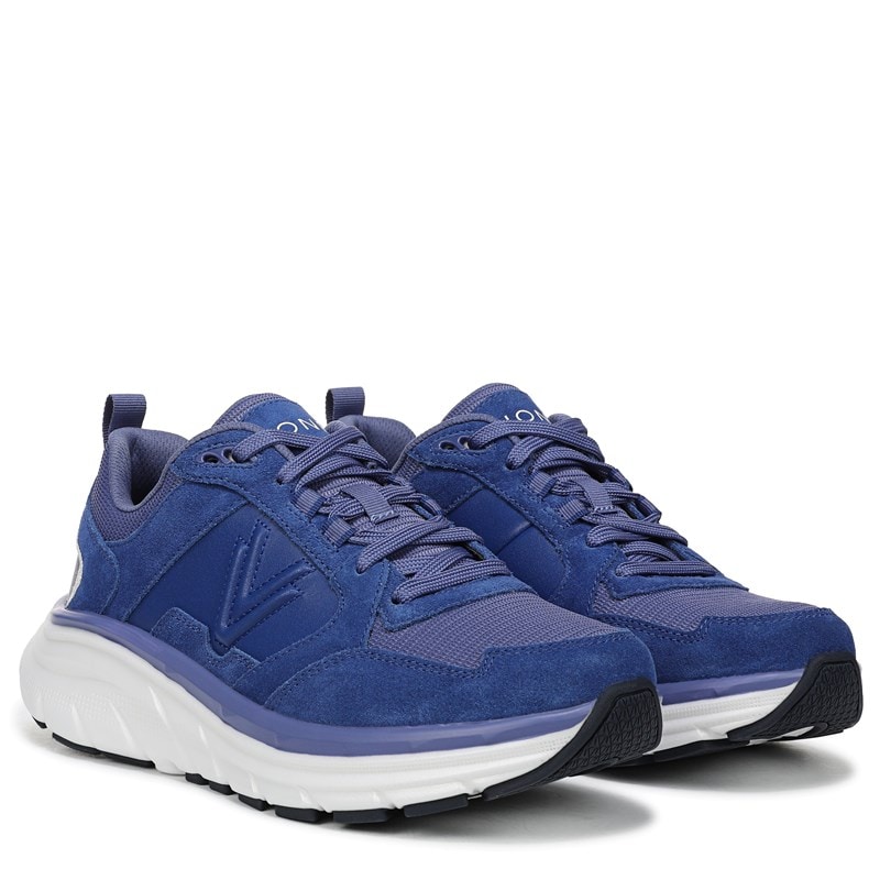 Vionic Women's Walk Max Skyline Sneakers (Mazarine Blue Leather/Mesh) - Size 8.0 W