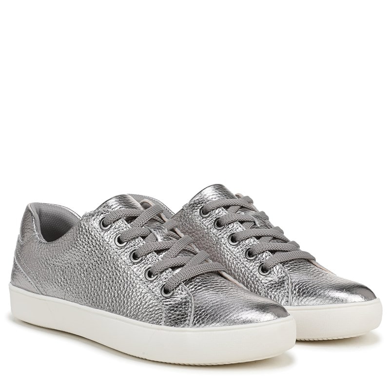 Naturalizer Women's Morrison Lace Up Sneakers (Pewter Silver Leather) - Size 10.0 M