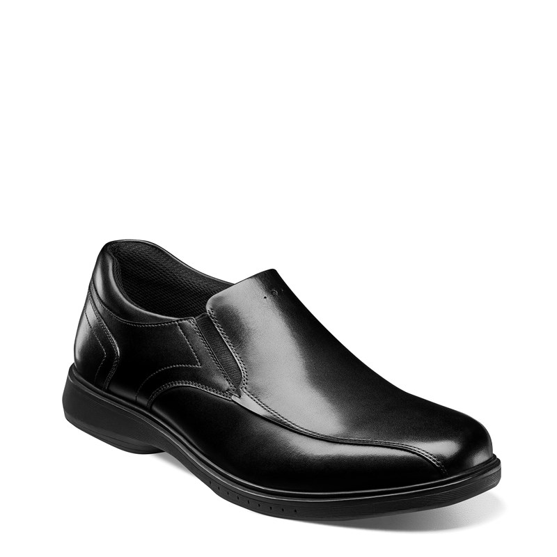 Nunn Bush Men's Kore Pro Medium/Wide Bicycle Toe Slip On Shoes (Black Leather) - Size 14.0 W