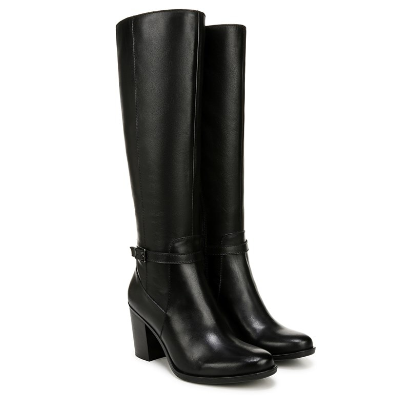 Naturalizer Women's Kalina Extra Wide Calf Knee High Boots (Black Leather) - Size 9.5 W