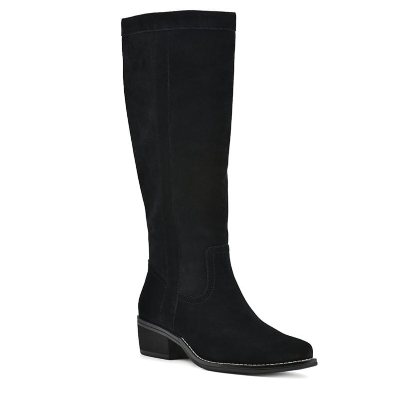 White Mountain Women's Altitude Knee High Boots (Black Leather) - Size 9.5 M