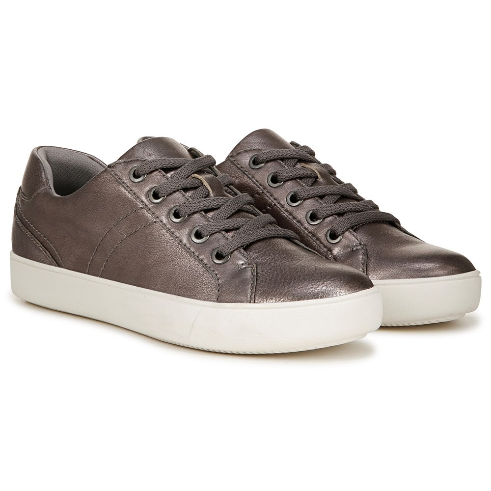(取寄) ナチュラライザー レディース モリソン Naturalizer women Naturalizer Morrison Pewter Leather Naturalizer Women's Morrison Lace Up Sneaker | Famous Footwear
