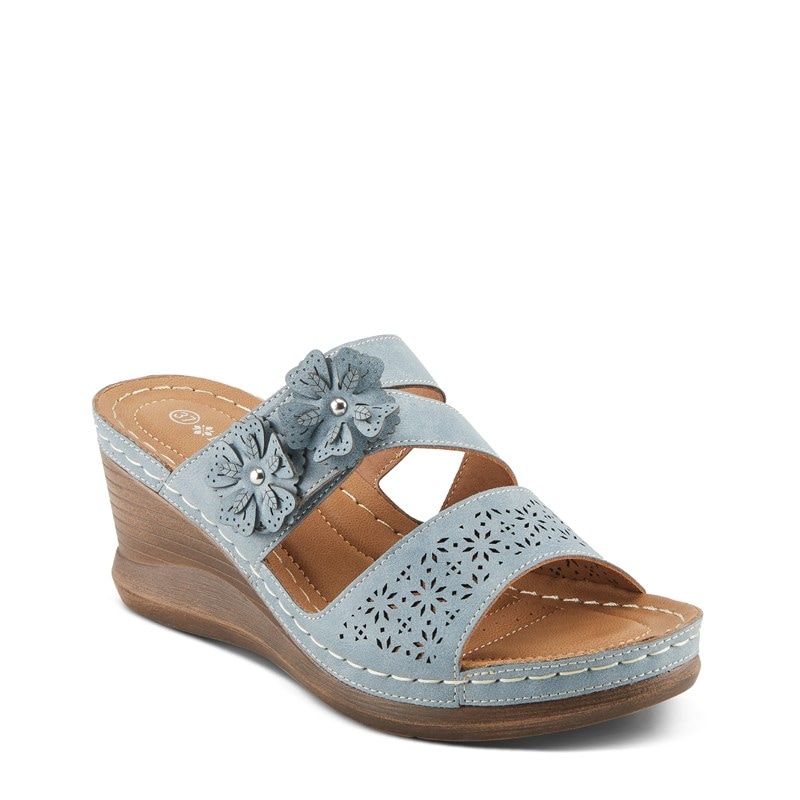 Patrizia Women's Lyric Wedge Sandals (Blue) - Size 42.0 M