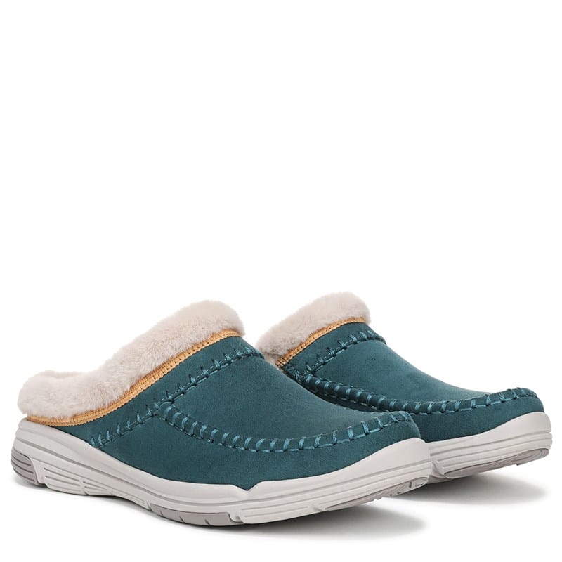 Ryka Women's Arrow Mule Slip On Shoes (Dark Sea Green Faux Suede) - Size 6.5 W