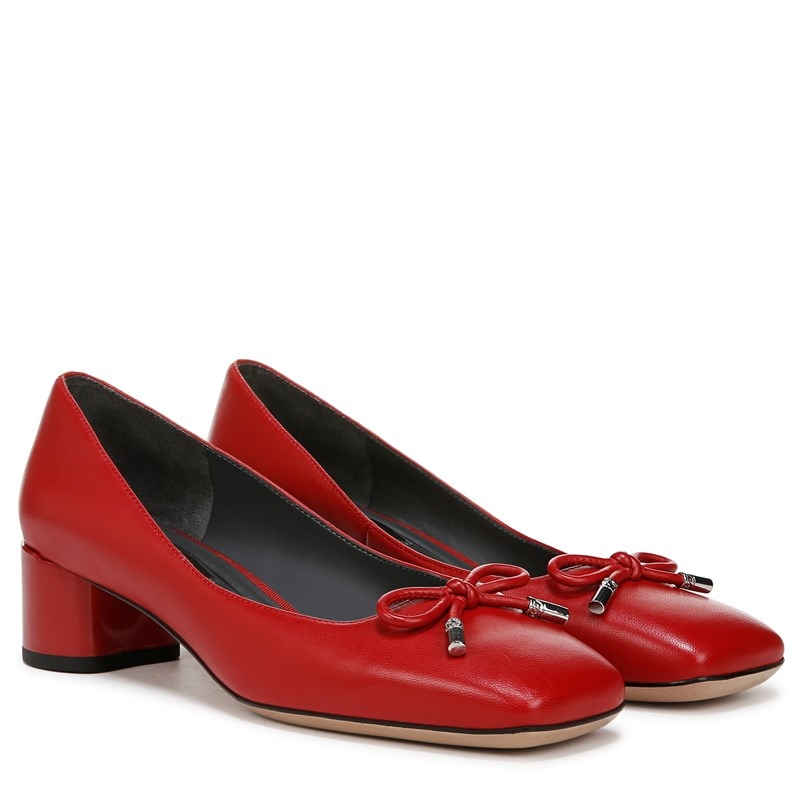 Franco Sarto Women's Natalia Pump Shoes (Crimson Red Leather) - Size 8.0 W