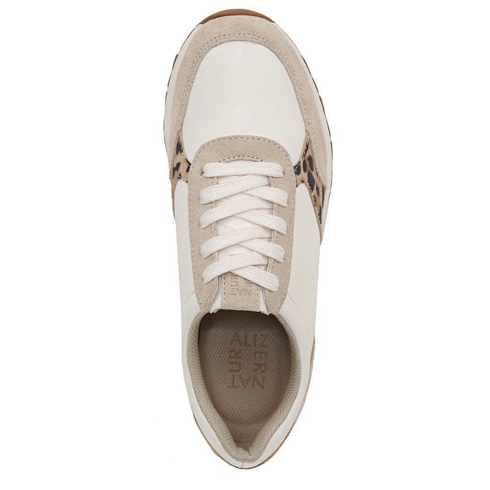 (取寄) ナチュラライザー レディース シェイ Naturalizer women Naturalizer Shay Warm White/Leopard Leather Naturalizer Women's Shay Lace Up Sneaker | Famous Footwear