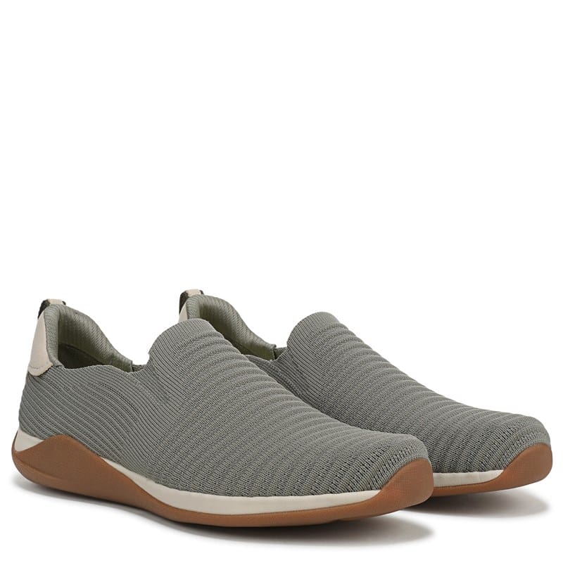 Ryka Women's Era Knit Slip On Sneakers (Vetiver Green Knit Fabric) - Size 6.5 M