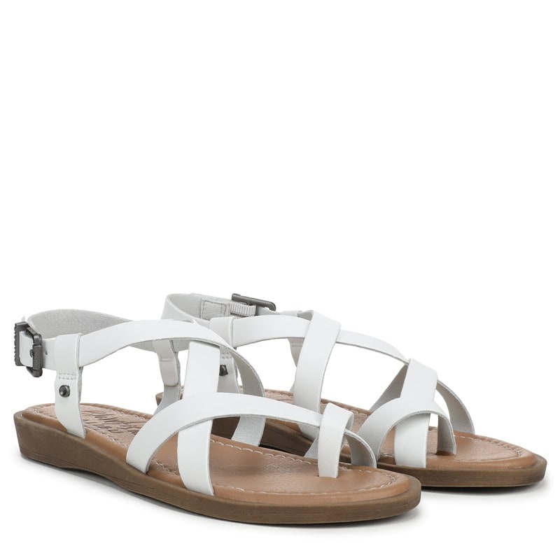 Blowfish Malibu Women's Devon 3 Strappy Sandals (White Faux Leather) - Size 8.0 M