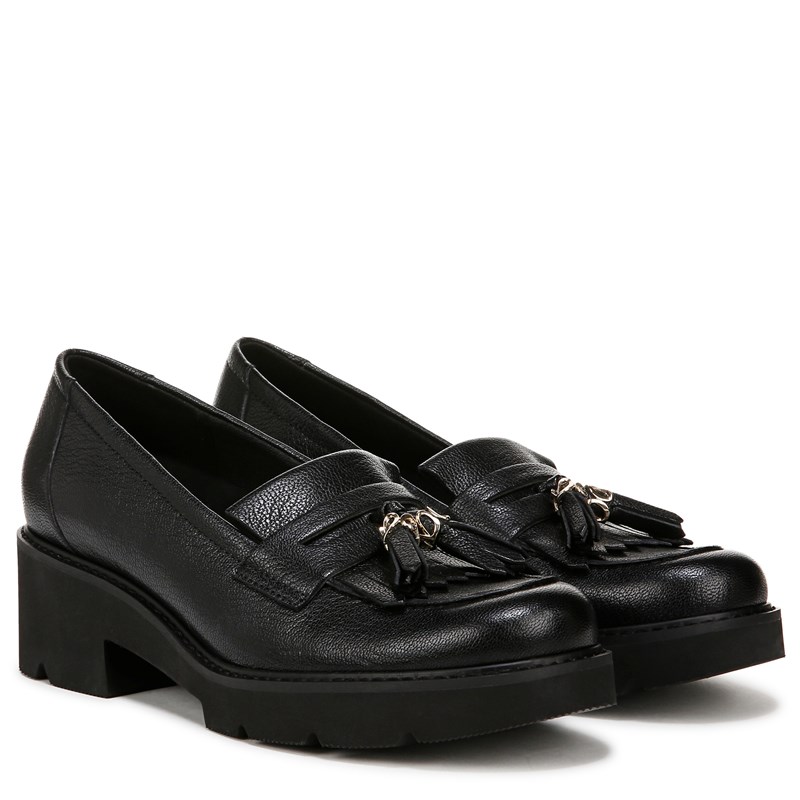 Naturalizer Women's Desmond Lug Loafers (Black Leather) - Size 7.5 M