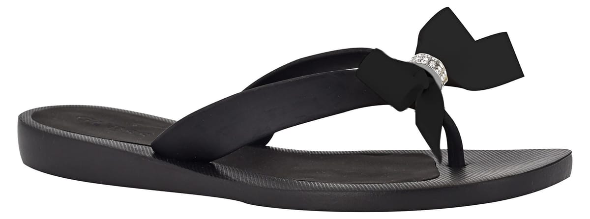 30 Units of Women's Rhinestone Flip Flops In Black - Women's Flip Flops - at - alltimetrading.com