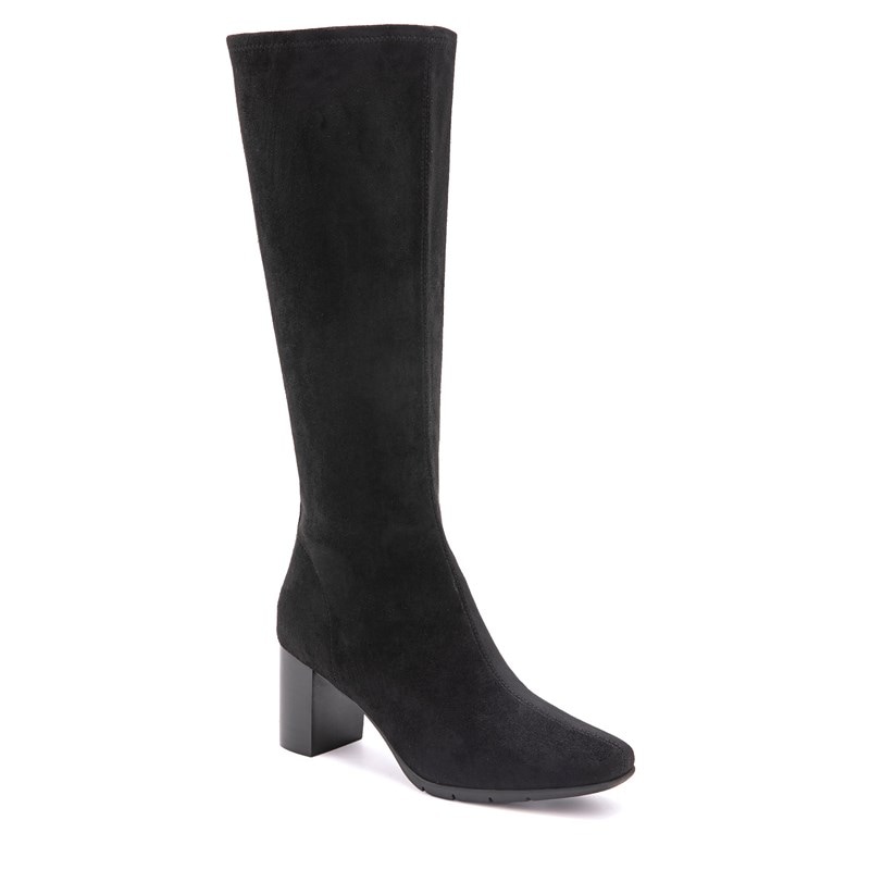 Aerosoles Women's Micah Block Heel Knee High Boots (Black Faux Suede) - Size 10.0 M