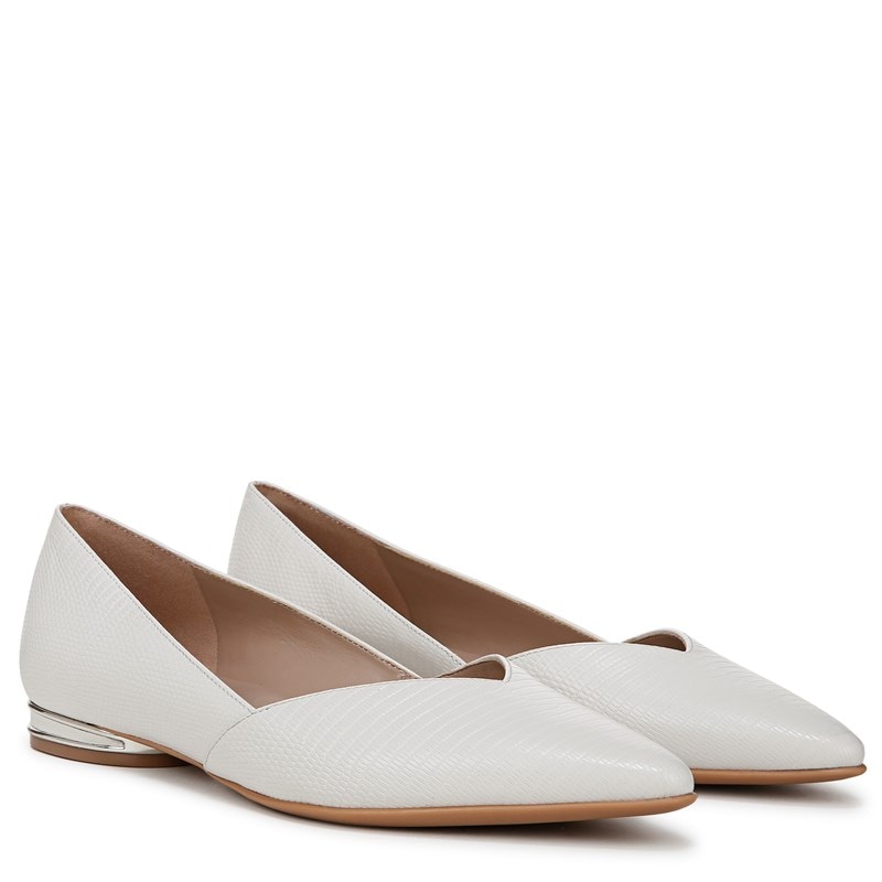 Naturalizer Women's Havana Ballet Flat Shoes (Warm White Snake Print Leather) - Size 8.0 M