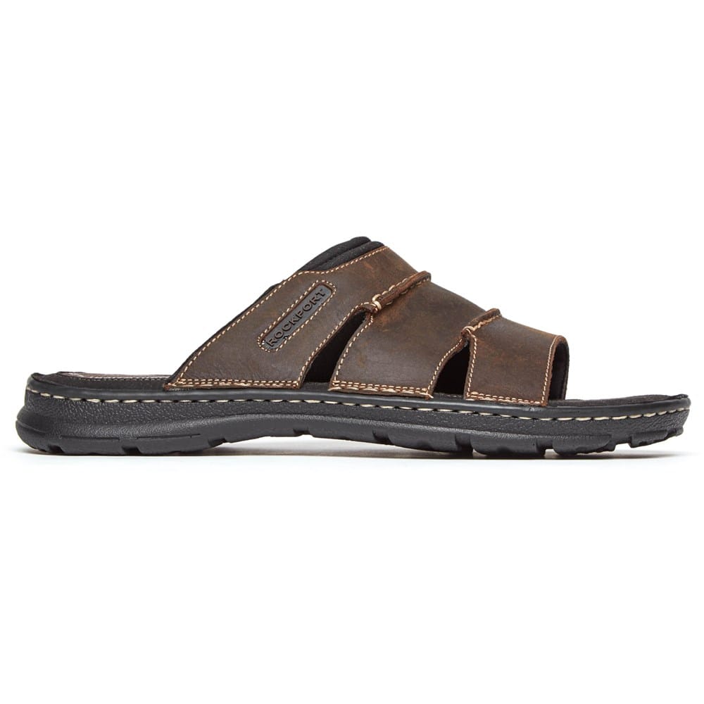 Rockport Leather Beachy Summer Men\'s Size 13 Darwyn Slide ll Sandals Grunge Amazon.com | Rockport Men main image 4