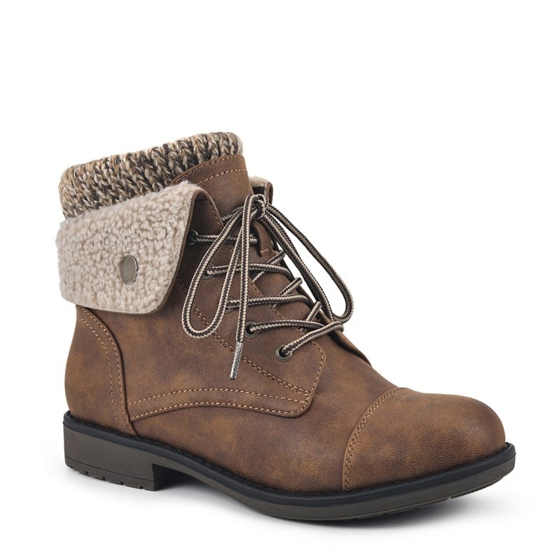Cliffs by White Mountain Women's Duena Lace Up Boots (Tobacco Fabric) - Size 6.0 M