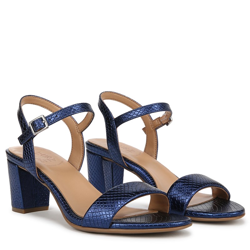 Naturalizer Women's Bristol Dress Sandals (Blue Silver Faux Leather) - Size 6.5 M