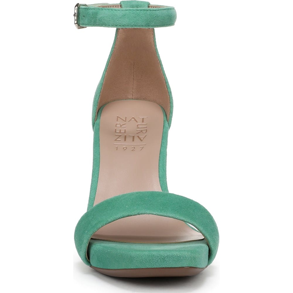 Naturalizer Women's Joy Square Toe Ankle Strap Dress Sandals - Emerald Green Suede - 8 W