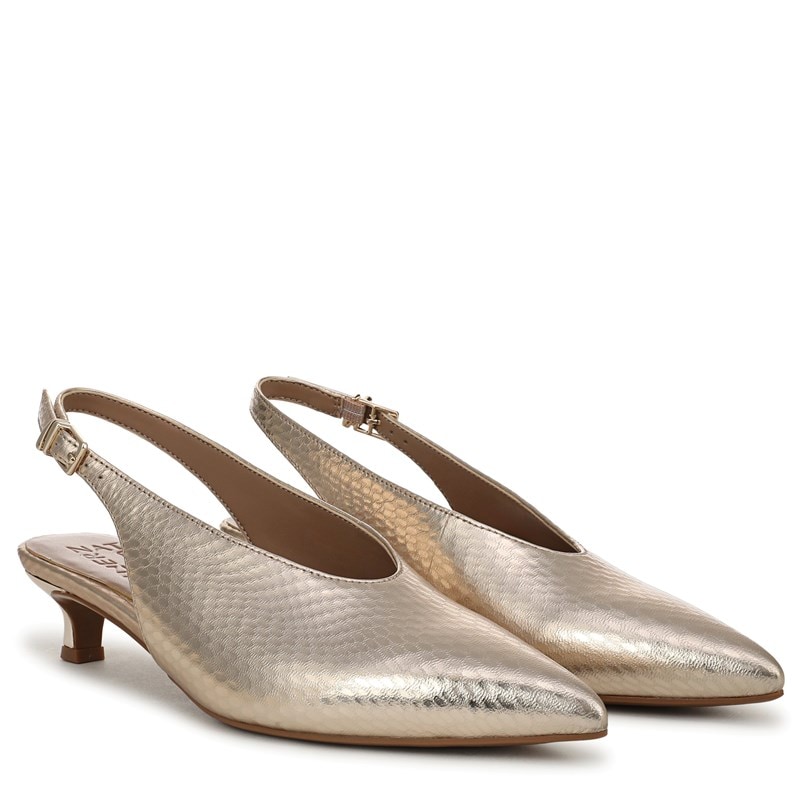 Naturalizer Women's Nicolette Pump Shoes (Champagne Silver Leather) - Size 7.0 M