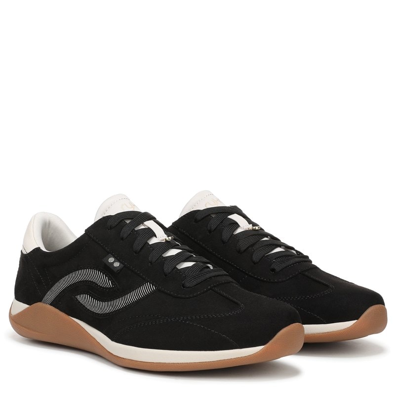 Ryka Women's Era Lace Up Sneakers (Black Micro Suede) - Size 12.0 W