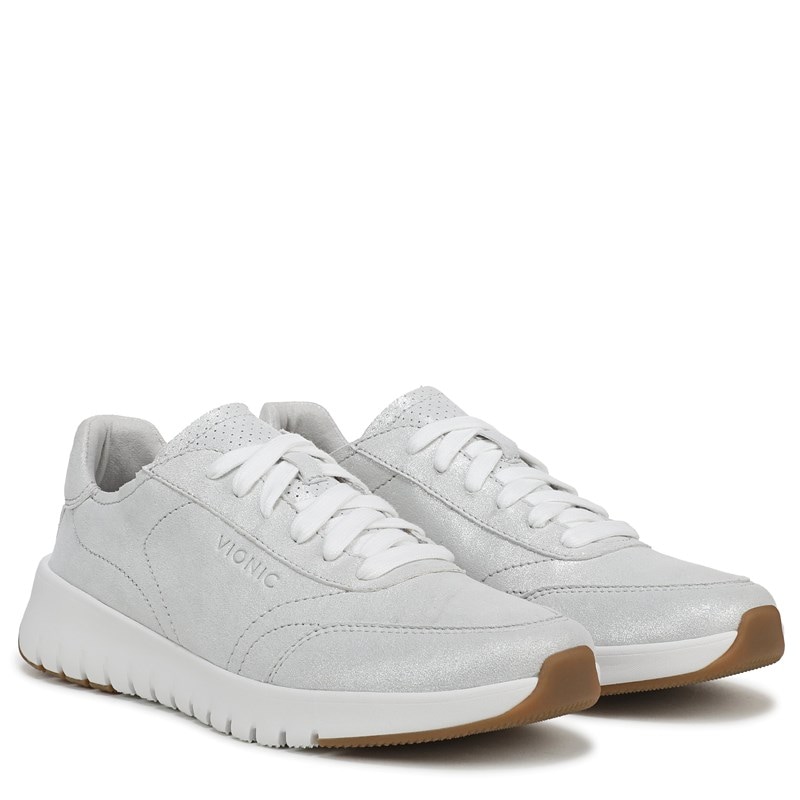 Vionic Women's Uptown Sneakers (Silver Silver Leather) - Size 7.5 M