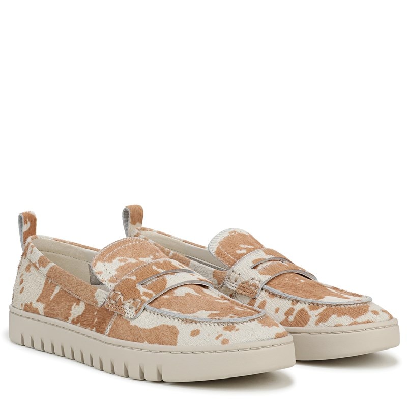 Vionic Women's Uptown Loafers (White/Brown Calf Hair) - Size 12.0 M