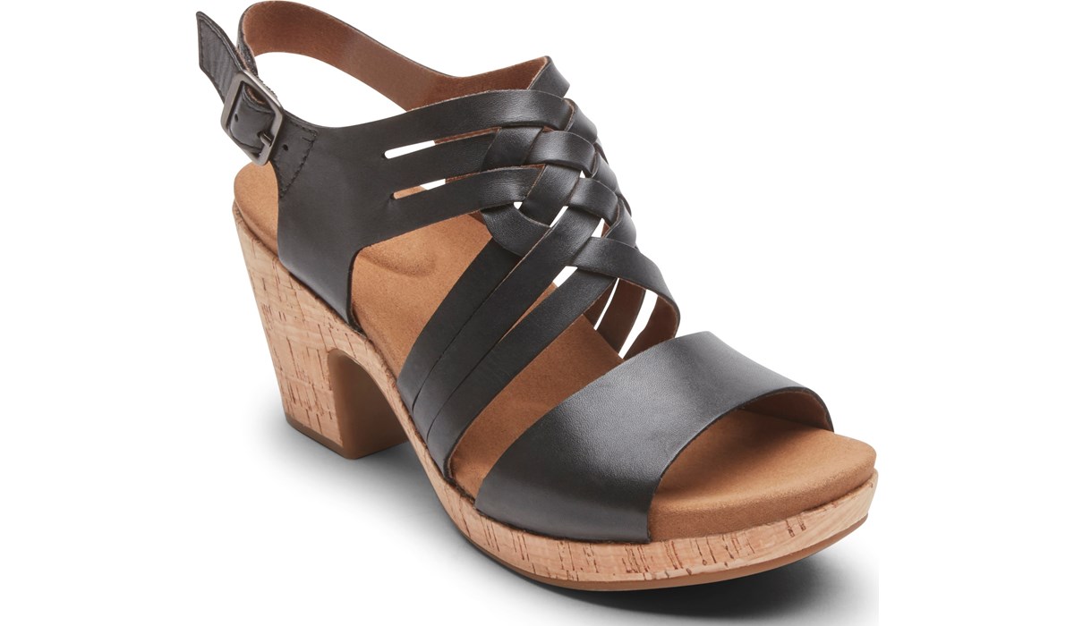 wide block heel sandal