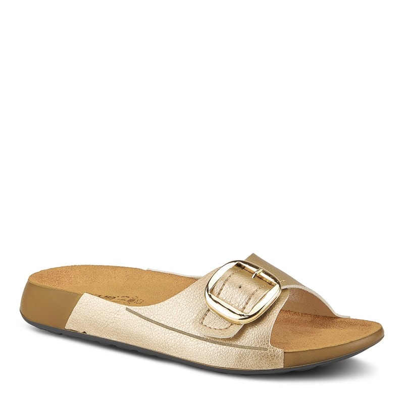 Flexus Women's Gateway Slide Sandals (Gold) - Size 36.0 M -  GATEWAY-GLD