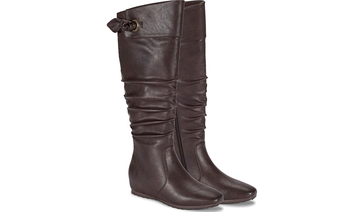 Women's Sable Wide Calf Tall Wedge Boot - Pair