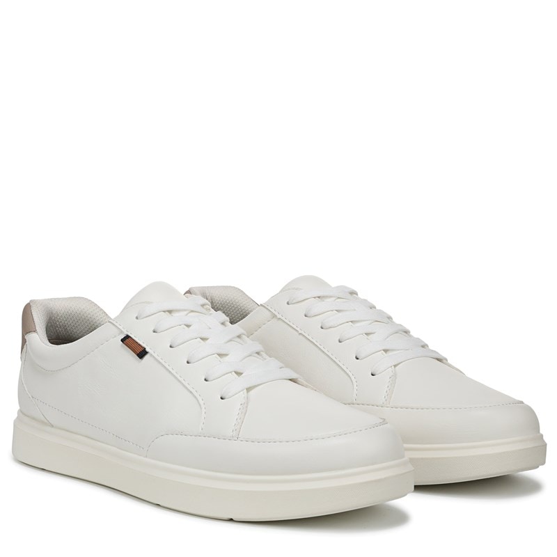 Dr. Scholl's Men's City Cloud Lace Up Sneakers (White Faux Leather) - Size 14.0 W