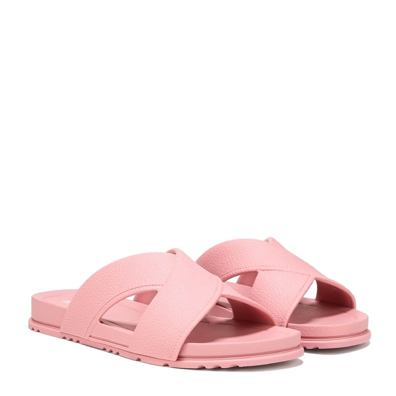 Dr. Scholl's Women's Sun Dreamer Slide Sandals (Paradise Pink Faux Leather) - Size 9.0 M