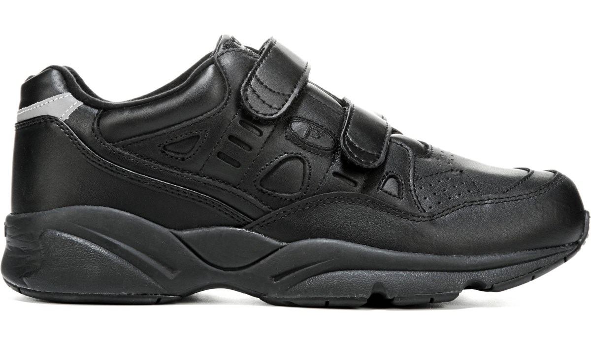 Black Mens Propet Stability Walker Strap Casual Walking Shoes Black Mens Propet Stability Walker Strap Casual Walking Shoes