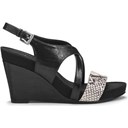 Black/Grey Faux Leather