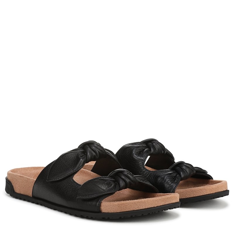 Vionic Women's Elara Slide Sandals (Black Leather) - Size 8.0 M