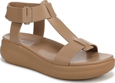 Women's Cersei Wedge Sandal - Birchwood Brown Faux Leather