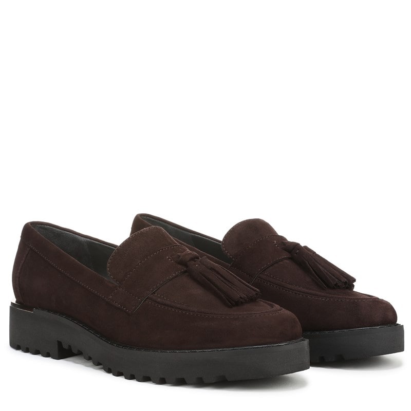 Franco Sarto Women's Carolynn Tassel Loafers (Hickory Dark Brown Suede) - Size 9.0 M