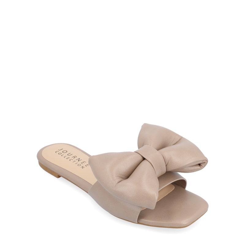 Journee Women's Fayre Wide Slide Sandals (Mocha) - Size 7.0 W