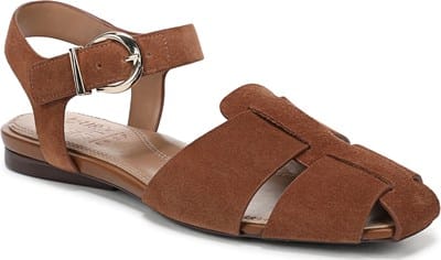 Women's Cleo Flat Sandal - Walnut Brown Suede