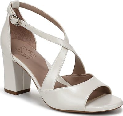 Women's Hollis Strappy Sandal - Warm White Faux Leather