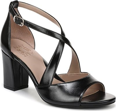 Women's Hollis Strappy Sandal - Black Faux Leather