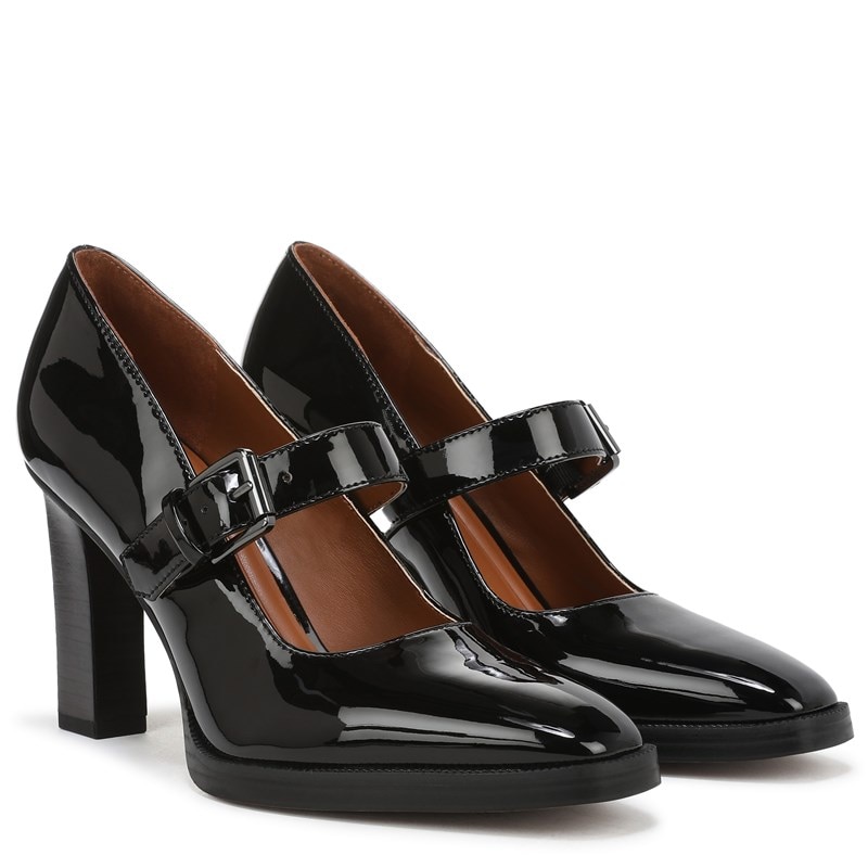 Franco Sarto Franco Shalina Mary Jane Pump Shoes (Black Patent Faux Leather) - Size 6.0 M