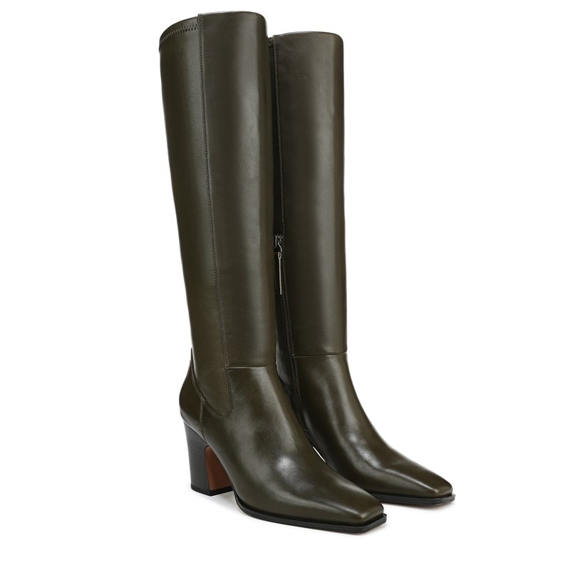 Franco Sarto Women's Jonie Knee High Boots (Deep Olive Green Leather) - Size 13.0 M