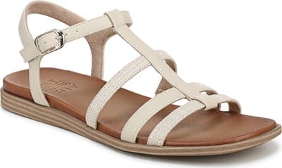 Women's Julia Strappy Sandal - Light Tan Faux Leather