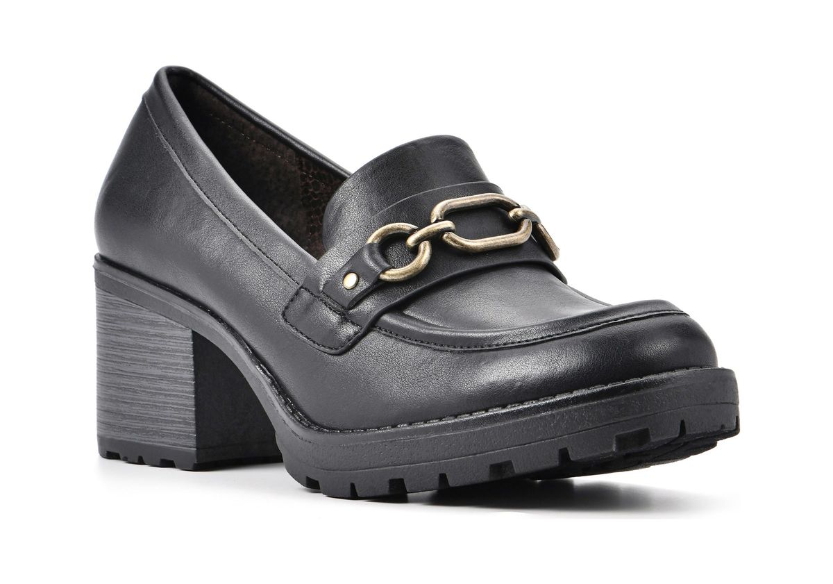 White Mountain Women's Booster Block Heel Loafer | Famous Footwear